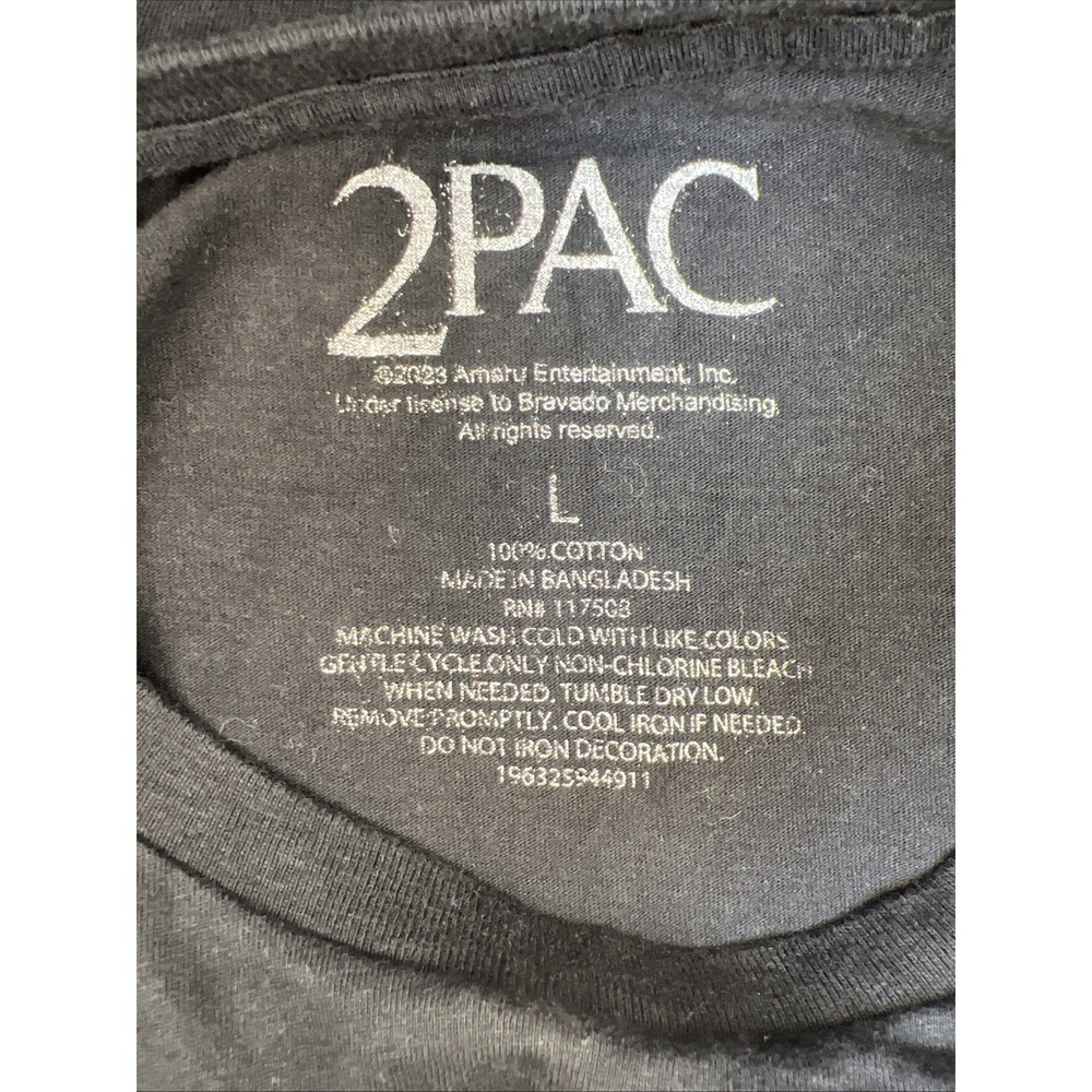 Tupac Trust Nobody Black T Shirt Size Large Hip-hop Rap R&B - Picture 4 of 8